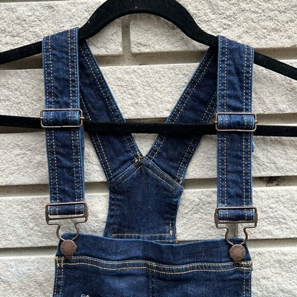Dickies Distressed Raw Hem Bib Shortalls Sz S - Picture 5 of 15